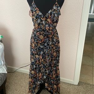 NWT Express, floral, ruffled long dress